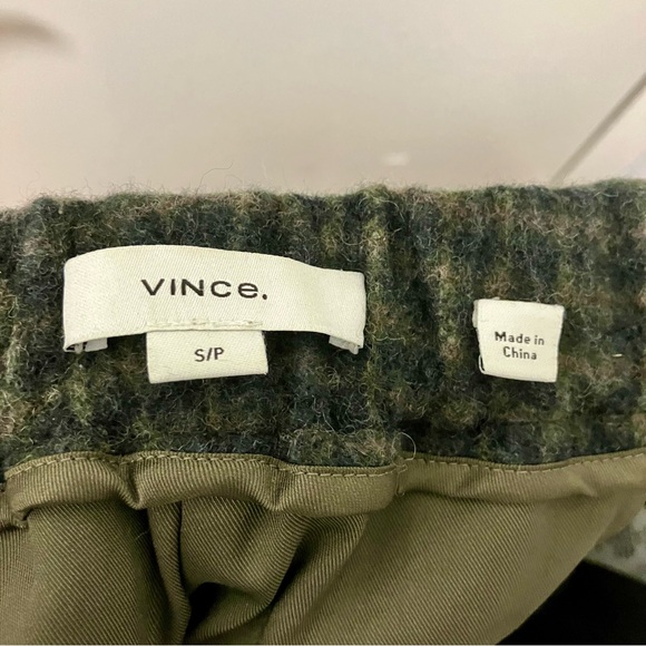 VINCE Women’s Check Plaid Easy Pull On Straight Leg Pants, Wool Cashmere - S/P - Picture 7 of 13